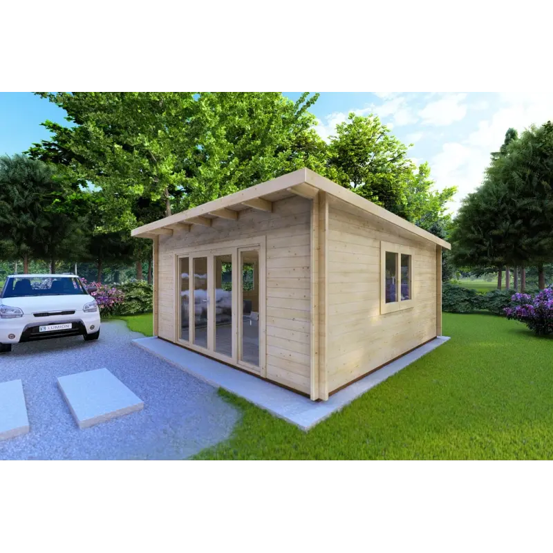 Abris de jardin en bois ELISA 5x5, 44mm, façade côté droit