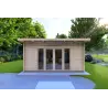 Abris de jardin en bois ELISA 5x5, 44mm, vue frontale