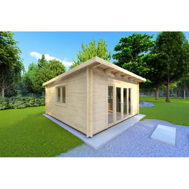 Abris de jardin en bois ELISA 5x5, 44mm, côté gauche