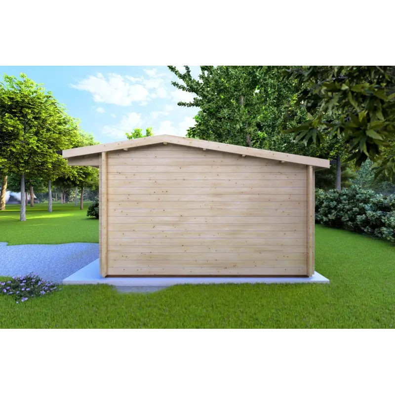 Maison en bois de jardin AZZURRA 4x3, 44mm, côté droit