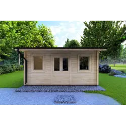 Abris de jardin en bois AZZURRA 5x4, 44mm, vue frontale