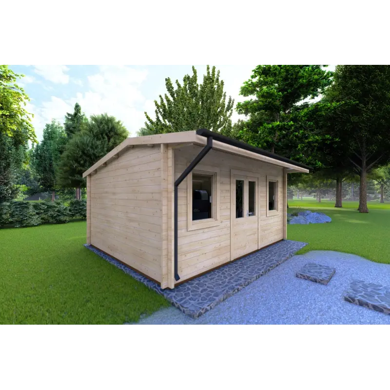Abris de jardin en bois AZZURRA 5x4, 44mm, côté gauche