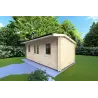 Maison en bois de jardin AZZURRA 6x3, 44mm, façade côté droit
