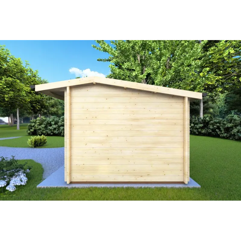 Maison en bois de jardin AZZURRA 6x3, 44mm, côté droit