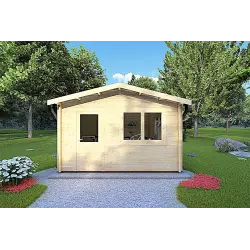 Abris de jardin en bois ANNA 4x5, 44mm, vue frontale
