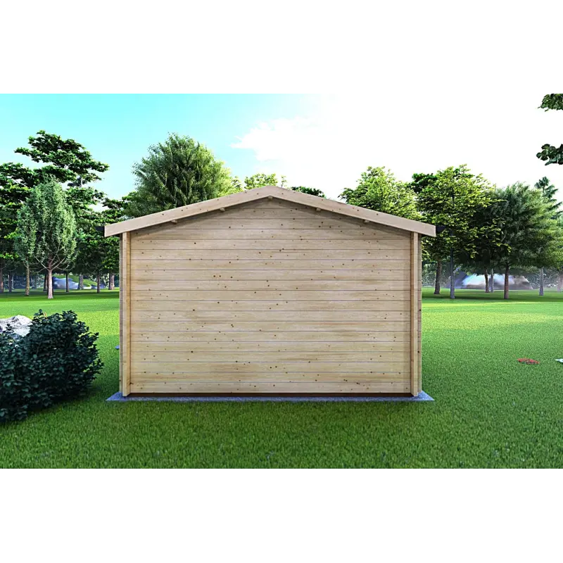 Abris de jardin en bois ANNA 4x5, 44mm, vue arrière
