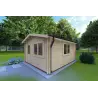 Maison en bois de jardin ANNA 4x6, 44mm, façade côté droit