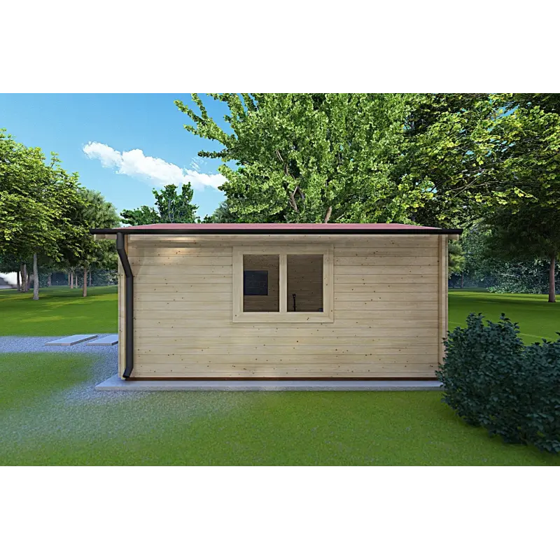 Maison en bois de jardin ANNA 4x6, 44mm, côté droit