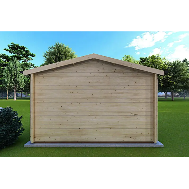 Maison en bois de jardin ANNA 4x6, 44mm, vue arrière