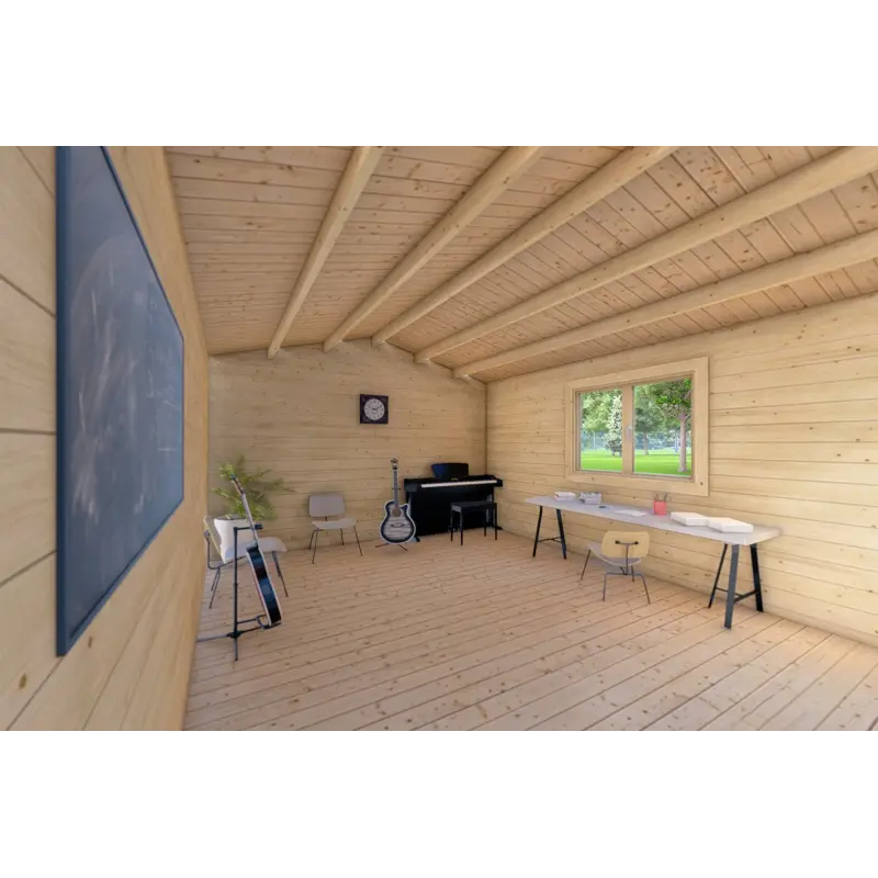 Maison en bois de jardin ANNA 4x6, 44mm, intérieur