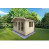 Abris de jardin en bois LELLA 4x3, 44mm, façade côté droit