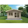 Abris de jardin en bois LELLA 4x3, 44mm, vue frontale
