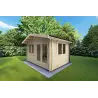 Maison en bois de jardin LELLA 4x4, 44mm, façade côté droit