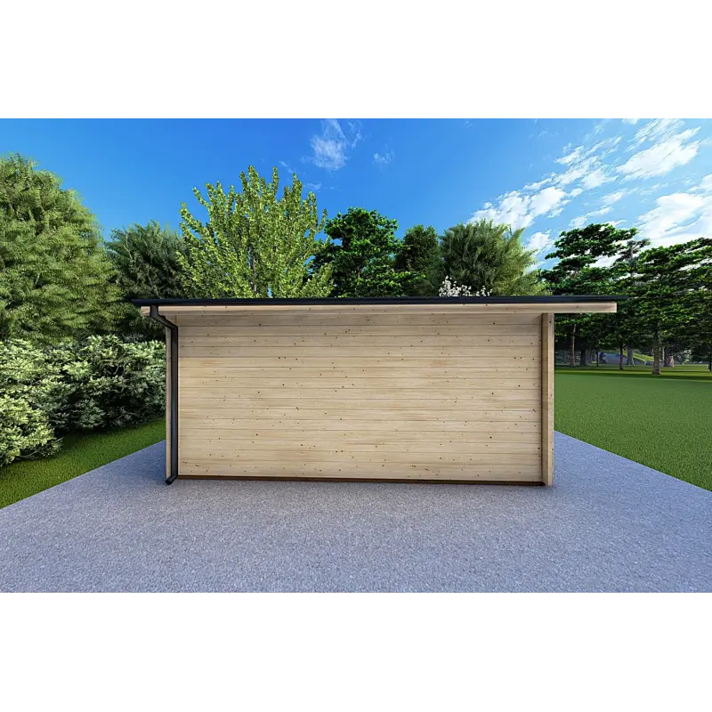 Abri de jardin en bois LELLA 4x6, 44mm, côté gauche