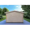 Abri de jardin en bois LELLA 4x6, 44mm, vue arrière