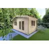 Remise en bois LELLA 5x3, 44mm, façade côté droit
