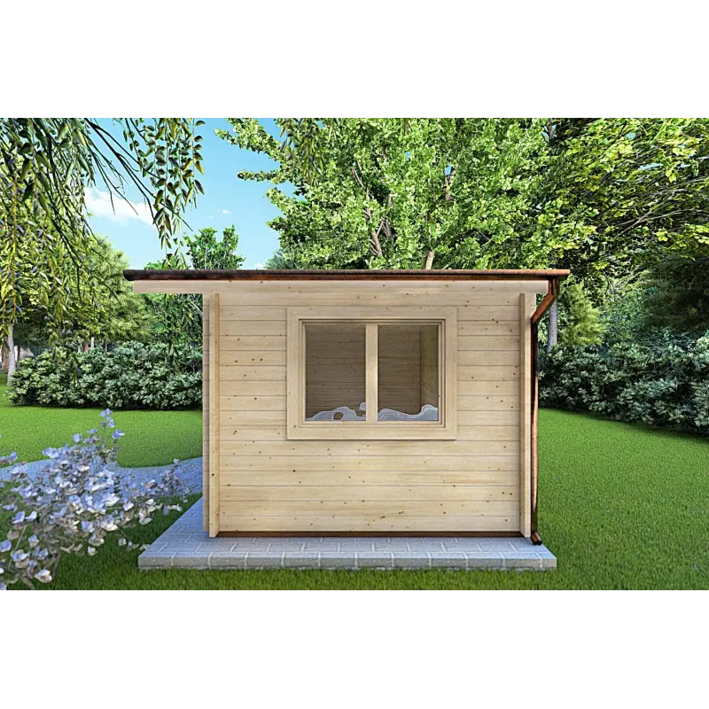 Remise en bois LELLA 5x3, 44mm, côté droit