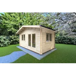 Abris de jardin en bois LELLA 5x4, 44mm, façade côté droit