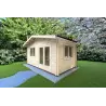 Abris de jardin en bois LELLA 5x4, 44mm, façade côté droit