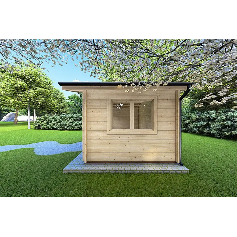 Abris de jardin en bois LELLA 5x4, 44mm, côté droit