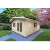 Maison en bois de jardin LELLA 5x6, 44mm, façade côté droit