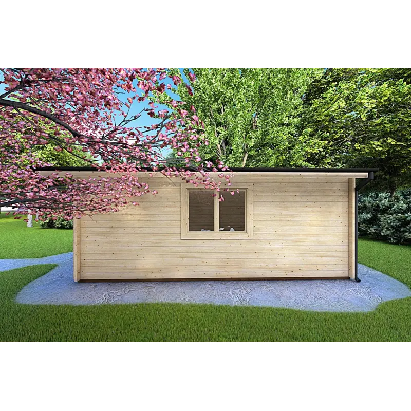 Maison en bois de jardin LELLA 5x6, 44mm, côté droit
