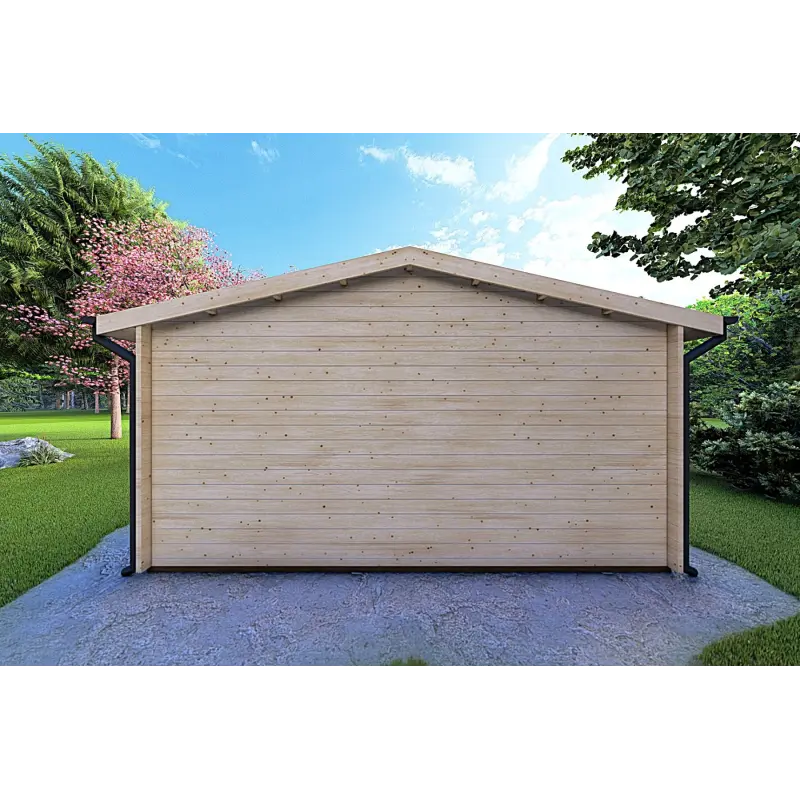 Maison en bois de jardin LELLA 5x6, 44mm, vue arrière