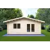 Maison en bois de jardin LELLA 6x5, 44mm, vue frontale
