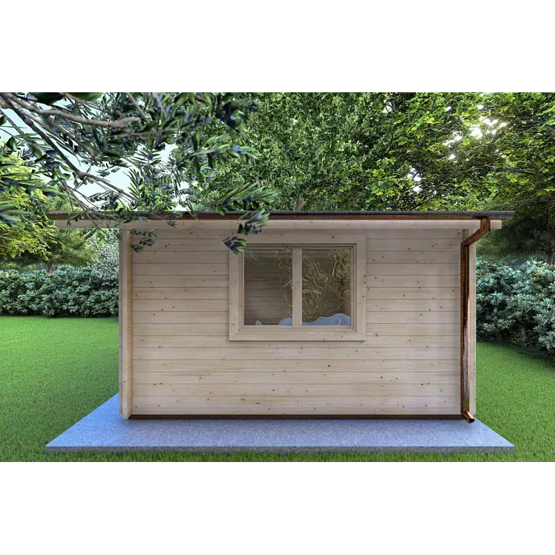 Maison en bois de jardin LELLA 6x5, 44mm, côté droit