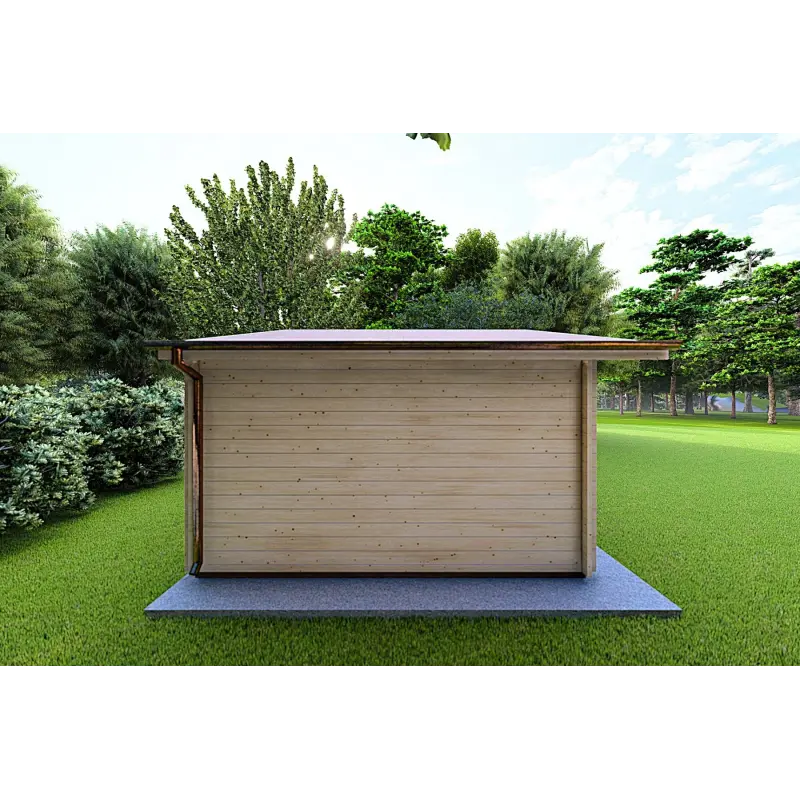 Maison en bois de jardin LELLA 6x5, 44mm, côté gauche