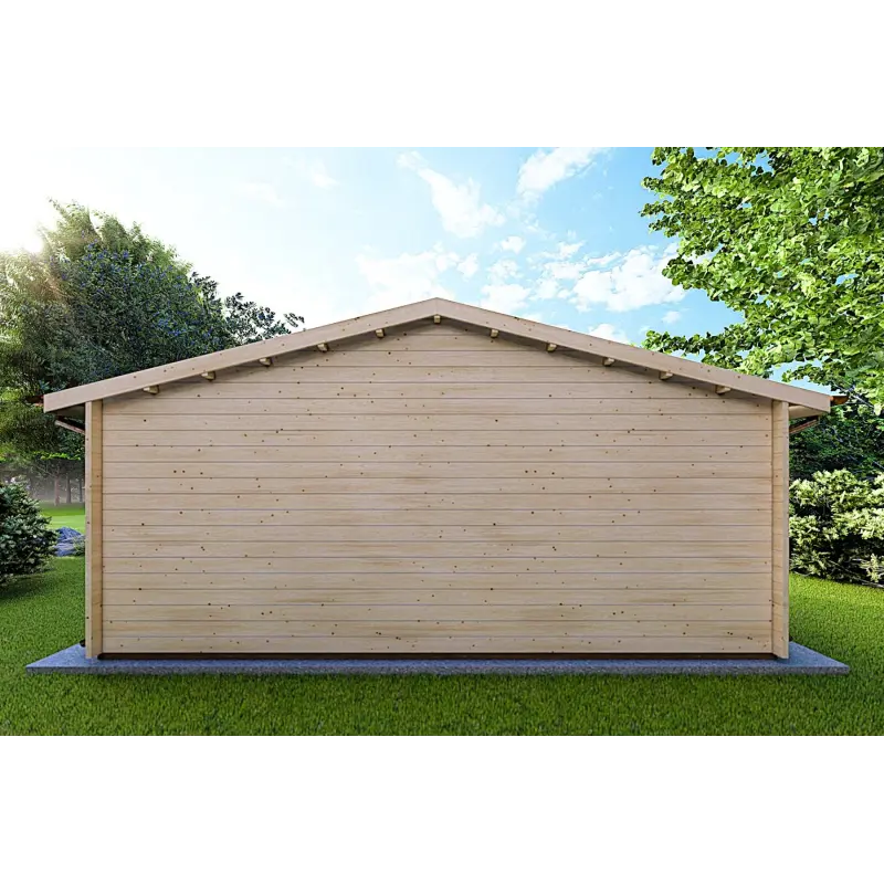 Maison en bois de jardin LELLA 6x5, 44mm, vue arrière