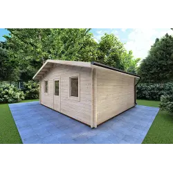 Abris de jardin en bois CHIARA 6x4, 44mm, façade côté droit