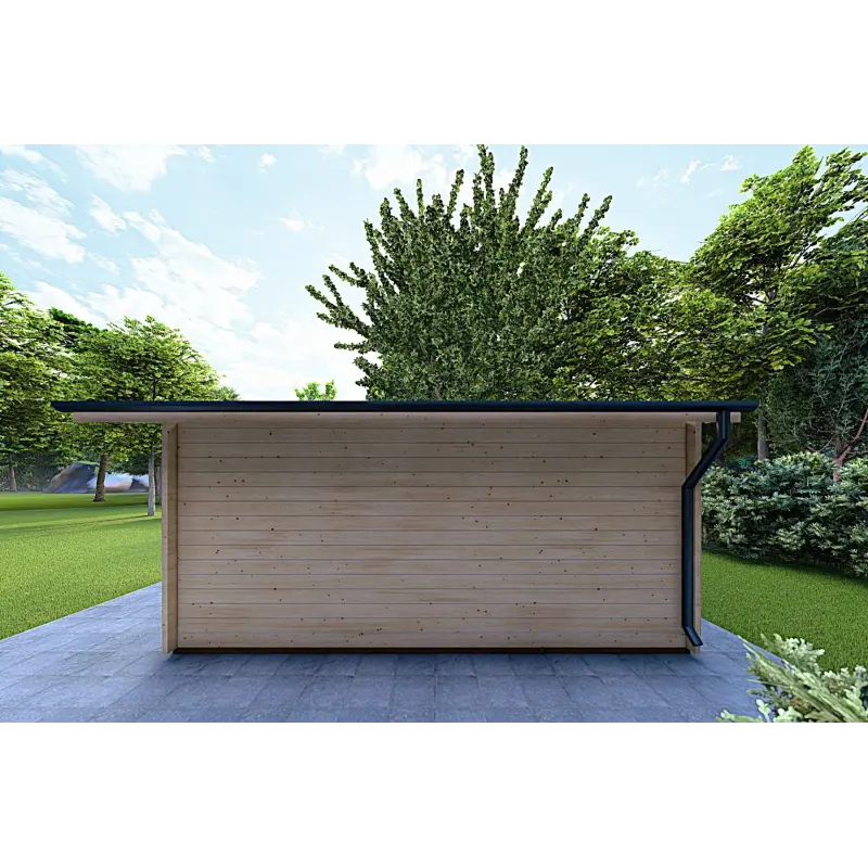 Abris de jardin en bois CHIARA 6x4, 44mm, côté droit