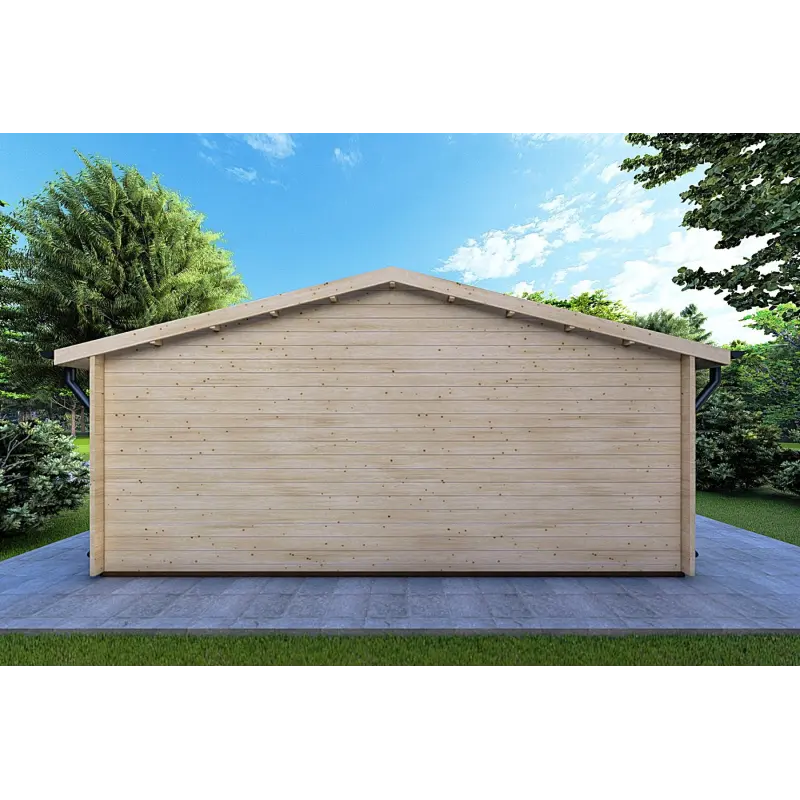 Abris de jardin en bois CHIARA 6x4, 44mm, vue arrière