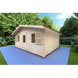 Abri de jardin CHIARA 6x5, 44mm, façade côté droit