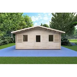Abri de jardin CHIARA 6x5, 44mm, vue frontale