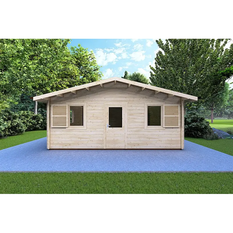 Abri de jardin CHIARA 6x5, 44mm, vue frontale