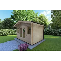 Maison en bois de jardin ARIZONA 4x3, 44mm, façade côté droit