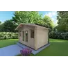Maison en bois de jardin ARIZONA 4x3, 44mm, façade côté droit