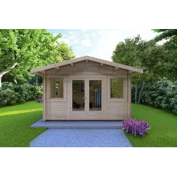 Maison en bois de jardin ARIZONA 4x3, 44mm, vue frontale