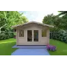 Maison en bois de jardin ARIZONA 4x3, 44mm, vue frontale