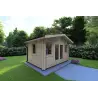 Maison en bois de jardin ARIZONA 4x3, 44mm, façade côté gauche