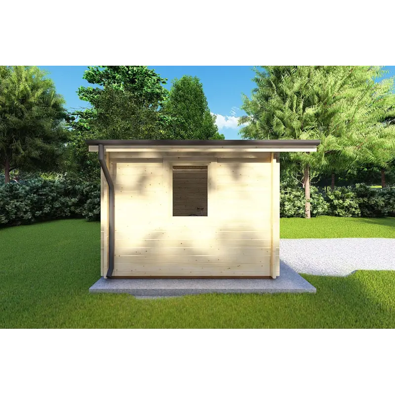 Maison en bois de jardin ARIZONA 4x3, 44mm, côté gauche