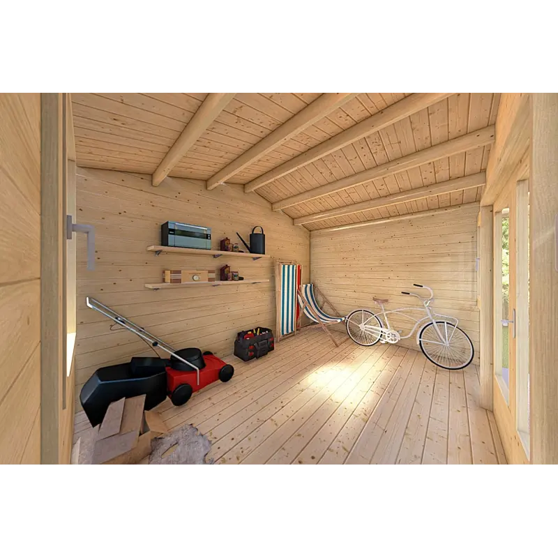 Maison en bois de jardin ARIZONA 4x3, 44mm, intérieur