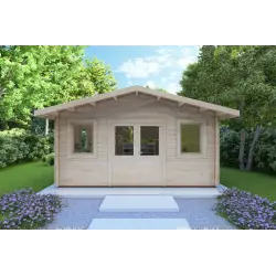 Abris de jardin en bois ARIZONA 5x4, 44mm, vue frontale