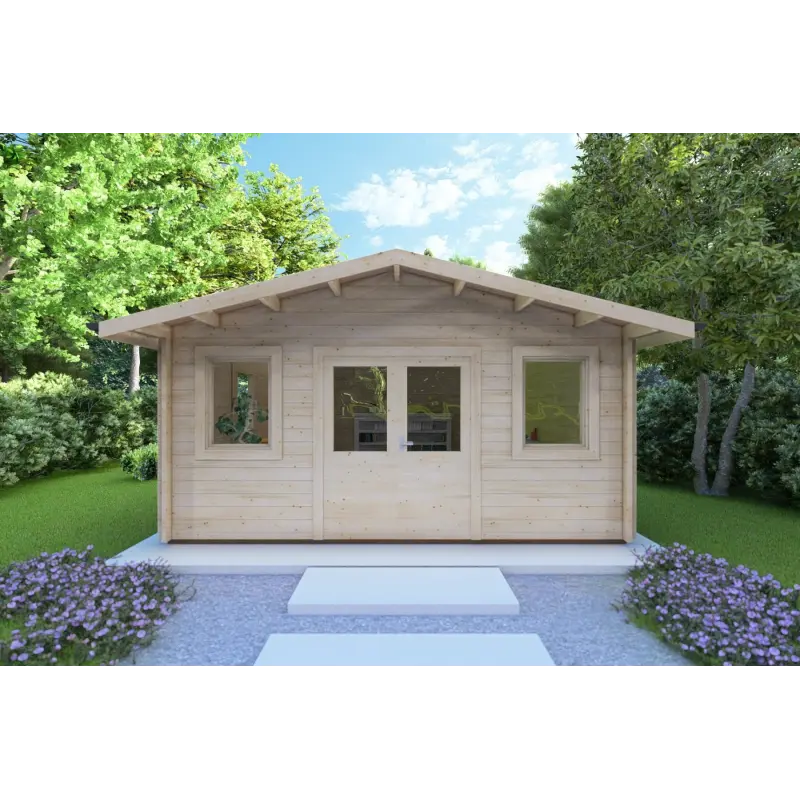 Abris de jardin en bois ARIZONA 5x4, 44mm, vue frontale