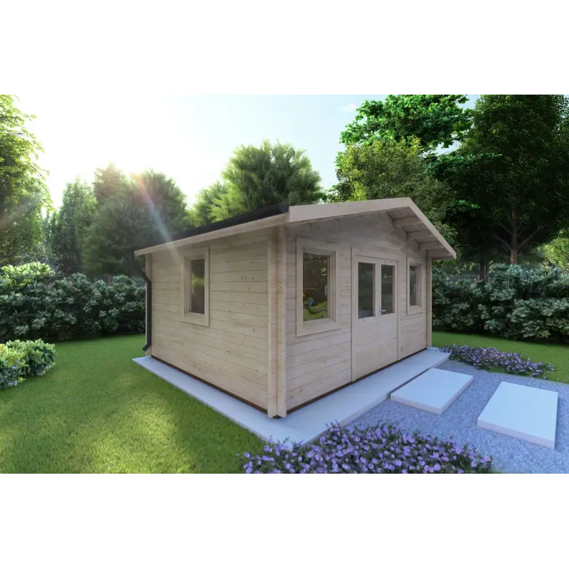 Abris de jardin en bois ARIZONA 5x4, 44mm, façade côté gauche