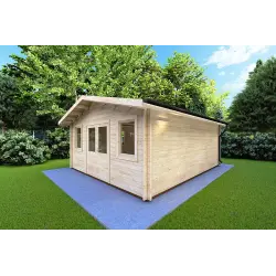 Abris de jardin en bois ARIZONA 5x6, 44mm, façade côté droit