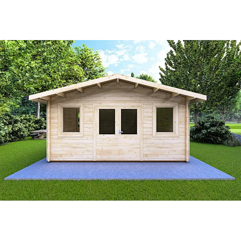 Abris de jardin en bois ARIZONA 5x6, 44mm, vue frontale