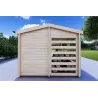Auvent en bois 24 m², 44mm, vue arrière